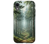 Chemin Forestier Scène Nature Sentier Boisé Serein Grand Coque pour iPhone XR