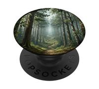 Chemin Forestier Scène Nature Sentier Boisé Serein Grand PopSockets PopGrip Adhésif