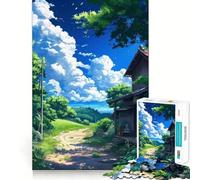 Chemin Rural Puzzle de 1000 pièces pour Adultes et Adolescents Jeu intellectuel À Faire à la Maison Qualité et découpe Cadeau Classique (50x75cm)