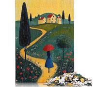 Chemin vers la Maison - Puzzle naïf et fantaisiste de 1 000 pièces pour Adultes et Adolescents (75 x 50 cm)