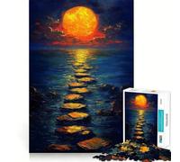 Chemin vers Le Soleil Puzzle 1000 pièces pour Adultes Jeu de réflexion Loisirs et Divertissement Qualité supérieure Joli présent (38x52cm)