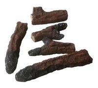 CHEMIN'ARTE Lot de 5 Bûches décoratives Imitation Bois pour Cheminée électrique - Buches de 12cm Environ - Sublime l'effet Flamme de Votre cheminée décorative