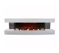Chemin'Arte Cheminée électrique murale Lounge 3XL 150 cm Effet de flammes LED Télécommande