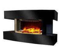 Chemin'Arte cheminee Electrique Design Lounge Medium Noire, L82xP21xH42cm G