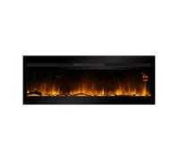 Chemin’Arte Cheminée Électrique Encastrable Effet Flammes LEDs Élysée XXL - Conçue en France - 122 x 17 x 45 cm - Garantie 2 Ans
