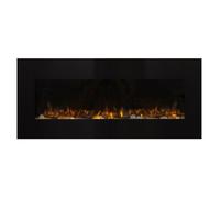 CHEMIN'ARTE - Cheminée électrique Murale Volcano XXL Wifi 120 cm Effet Flammes LED, Chauffage programmable, Télécommande