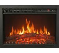 Cheminée Électrique Encastrable - Oxford (61 cm) - Insert Mural Effet Flammes 3D - Chauffage 2000W - Format Compact - Fabriqué en France