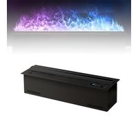 Cheminée à Atomisation 3D, CheminéE électrique 50/80/100/120/150 cm, Humidificateur, Remplissage D'eau Automatique, Faible Bruit, Flamme Tactile, écran Tactile et Télécommande,Ninecolors-100cm