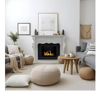 Cheminée à bioéthanol - Parigi - Cadre blanc classique - Écologique - Design élégant