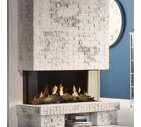 Cheminée à gaz DRU Global 100 BF Triple RCE Ceraglas noir, Erdgas G20 (H/E)