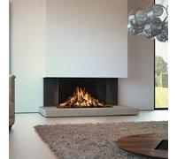 Cheminée à gaz DRU Maestro 105/3-01 RCH Gaz naturel G25 (L/LL) sans PowerVent, Ceraglas schwarz, LED, CV-Glas