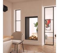 Cheminée à gaz DRU Maestro 75 Tall Tunnel RCH Gaz naturel G25 (L/LL) sans PowerVent, Ceraglas schwarz, LED, CV-Glas