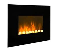CHEMINEE A LED - BLACK FIRE - 2000W - Effet flamme réaliste - Télécommande - Design moderne