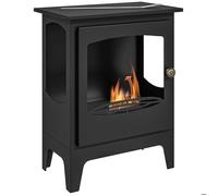 Cheminée à l'éthanol bioéthanol sur pieds - HOMCOM - avec réservoir 1,2L - couverture 20 à 25 m² - 39 x 26 x 54 cm - noir