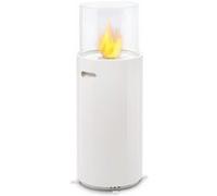 Cheminée à l'éthanol - Blumfeldt Fiamme Tamburo - brûleur 0,8 litre - 4-5 h de combustion - blanc G