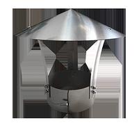 Cheminée à sommet conique, conduit de cheminée à sommet conique avec protection contre les intempéries, conduit d'évacuation extérieur en acier inoxydable pour toiture, dimensions personnalisées, pr