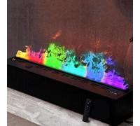 Cheminée à vapeur d'eau 3D avec flamme atomisée, écran LCD, télécommande, application et remplissage d'eau automatique pour simuler l'effet de feu