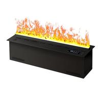 Cheminée à Vapeur D'eau,Cheminée électrique à Vapeur D'eau Avec Télécommande, Fond De Flamme De Simulation 3D,Panneau Ultra-mince De 3 Mm,Télécommande/Contrôle tactile,100cm/39.37in
