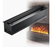 Cheminée atomisée 3D, cheminée à Vapeur avec lumières d'ambiance 7 Couleurs, télécommande Tactile, Insert de cheminée électrique, Superbe décoration pour la Maison, Le Bureau et l'hôtel 70cm/27.5in