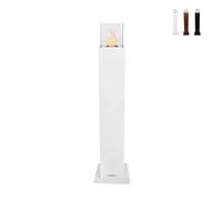 Cheminée de jardin bioéthanol divine cheminée d'extérieur Capri 110 blanc
