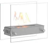 Cheminée au bioéthanol, acier inoxydable, H : 28 cm x L : 35 cm x P : 12 cm, design moderne, écologique, différentes variantes disponibles, 1 kW