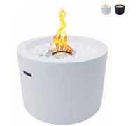 Cheminée Au Bioéthanol Brasero De Jardin Rond Pour Intérieur Et Extérieur Rodi Blanc D.47,5