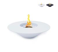 Cheminée au bioéthanol design à poser extérieur ronde 60cm Santorini