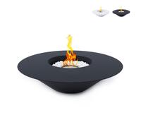 Cheminée au bioéthanol design à poser extérieur ronde 60cm Santorini