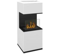 Cheminée au bioéthanol HOMCOM sur pieds avec brûleur 1,2L, environ 3H de durée de combustion couverture 20 à 25 m² en acier