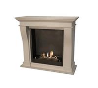 Cheminée au bioéthanol Xaralyn Kreta Mini Coffret encastrable L + brûleur bioéthanol L, MDF RAL 9010