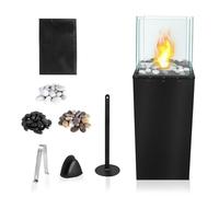 Cheminée au bioéthanol - YRHOME - Colonne de feu - Sécurisée - Verre trempé - Design moderne