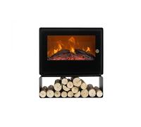 Cheminée au sol de type poêle électrique CHE-710 Noir