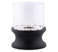 Cheminée bioéthanol concave - L 19,9 x l 19,9 x H 24,6 cm - Noir