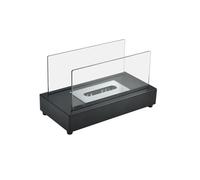 Cheminée Bioéthanol de Table Kekai Etna 35,5x18x20,5cm Brûleur en Acier Inoxydable, Verre Trempé et Étouffoir