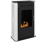 HOMCOM Cheminée poêle à éthanol avec réservoir 1,2L 3h de durée de combustion couverture 20 à 25 m² 50 x 27 x 82 cm noir
