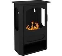 Cheminée à l'éthanol HOMCOM Acier 43x25x68cm Noir