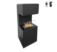 Cheminée bioéthanol - DIVINA FIRE - Oslo - Acier - Noir - 3,2 kW