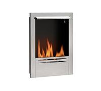 Cheminée bioéthanol encastrable design - 0,9L - 48 x 18 x 59 cm - acier inox. brossé G