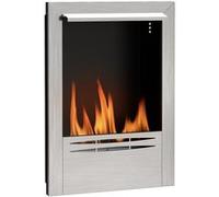 Cheminée bioéthanol encastrable design - 0,9L - 48 x 18 x 59 cm - acier inox. brossé G
