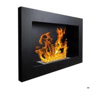 Cheminée bioéthanol murale 65 cm pour appartement avec réglage de la flamme