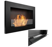 Cheminée bioéthanol murale SLIM 65 cm avec vitre ouvrante