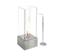 Cheminée bioéthanol sur pied - KEKAI - Modèle Kilimandjaro - 25x25x65 cm - Brûleur en acier inoxydable
