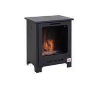 Homcom Cheminée bioéthanol sur pieds style néo-rétro poêle 1 brûleur 1,5 L dim. 40L x 30l x 50H cm couverture 15 m² noir