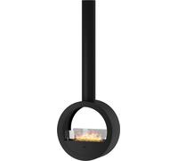 Cheminée bioéthanol suspendue Incyrcle Slim 2Side - Cheminée bioéthanol design ronde à double façade ouverte d.70cm
