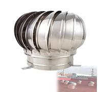 Cheminée, conduit d'évacuation de toit, ventilateur de cheminée rotatif, couvercle de cheminée en acier inoxydable 304, ventilation de toit, pour maisons, usines, combles, fermes (Taille : 250 mm/10