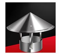 Cheminée conique, chapeau de conduit de cheminée, cheminées de foyer, chapeau de conduit de cheminée conique galvanisé anti-pluie, grille anti-refoulement et anti-oiseaux, réglable en métal avec vis
