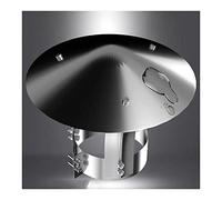Cheminée conique en acier galvanisé, chapeau de cheminée, protection de conduit de fumée, pour toutes conditions climatiques, sortie d'air ronde pour une isolation parfaite, diamètre 9 cm / 3,54 pou