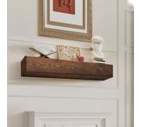 Cheminée Console de cheminée Habillage de cheminée - 152 cm étagère flottante en brun naturel - Solutions élégantes pour votre maison