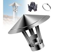 cheminée Couvercle de conduit, Tuyau de poêle Chapeau de cheminée, chaudière évent Chapeau de cheminée pour 5 à 30 cm rond conduit, pluie Chapeau de cheminée pour extérieur, cheminée Protection de c
