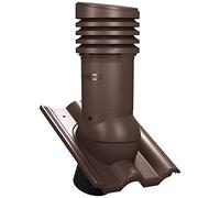 Cheminée d'aération DN150 pour Nelskamp Finkenberger, IBF - tuiles double canal - Aérateur de Toit (RAL 8017 - Marron)